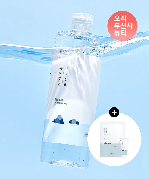 Round Lab 1025 Dokdo Toner 500ml (+ 40ml Dokdo Cleanser + 1 water gel mask provided)