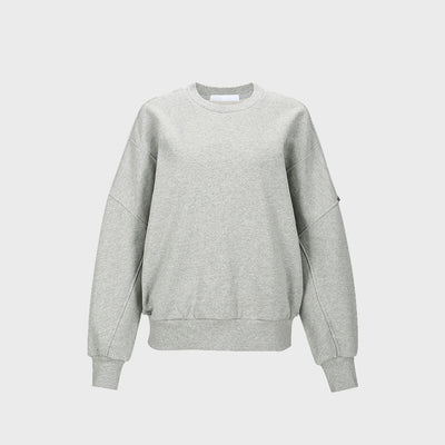 MASCULIN FEMININ-PRINT SWEATSHIRT MELANGE GREY (W23TO901MG)