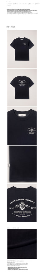 DUNST UNISEX CUPID ARCH BACK LOGO T-SHIRT BLACK_UDTS6B128BK