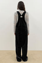 SINOON SINOON Vintage Rose Velvet Overall (Black)