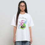 GENERAL IDEA WOMAN Dancing Cat Overfit Short Sleeve T-Shirt [WHITE] / GF2LTS519