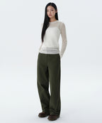 MUSINSA STANDARD WOMAN MUSINSA STANDARD WOMAN Women's Wide Chino Pants Khaki