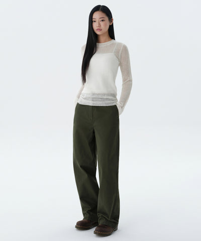 MUSINSA STANDARD WOMAN Women's Wide Chino Pants Khaki