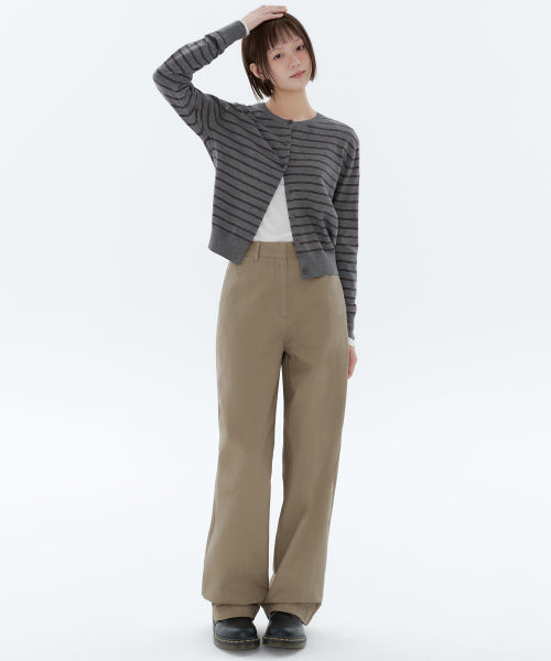 MUSINSA STANDARD WOMAN MUSINSA STANDARD WOMAN Women's Wide Chino Pants Beige