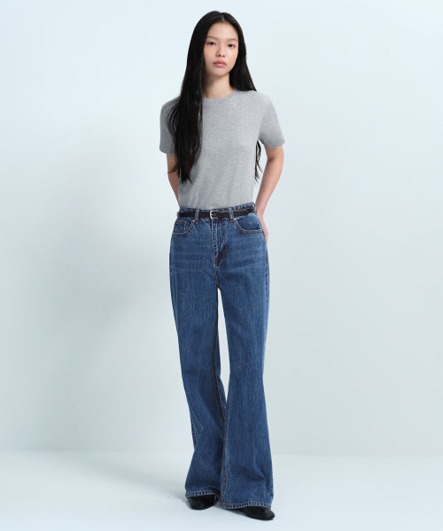 MUSINSA STANDARD WOMAN MUSINSA STANDARD WOMAN Women's Wide Denim Pants [Medium Indigo]