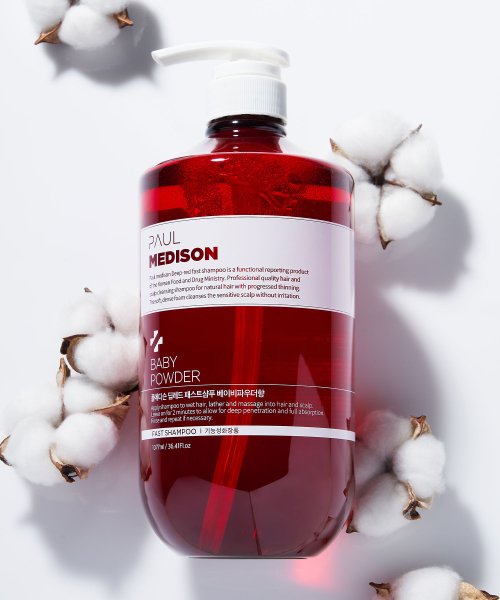 PAULMEDISON Deep Red Fast Shampoo Baby Powder Scent 1077ml