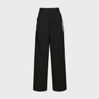 YCH SIDE BELTED LONG-LEG PANTS BLACK (W24PT5031BK)