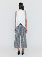 EENK EENK Pants Ankle-Length - Ivory/Navy Check