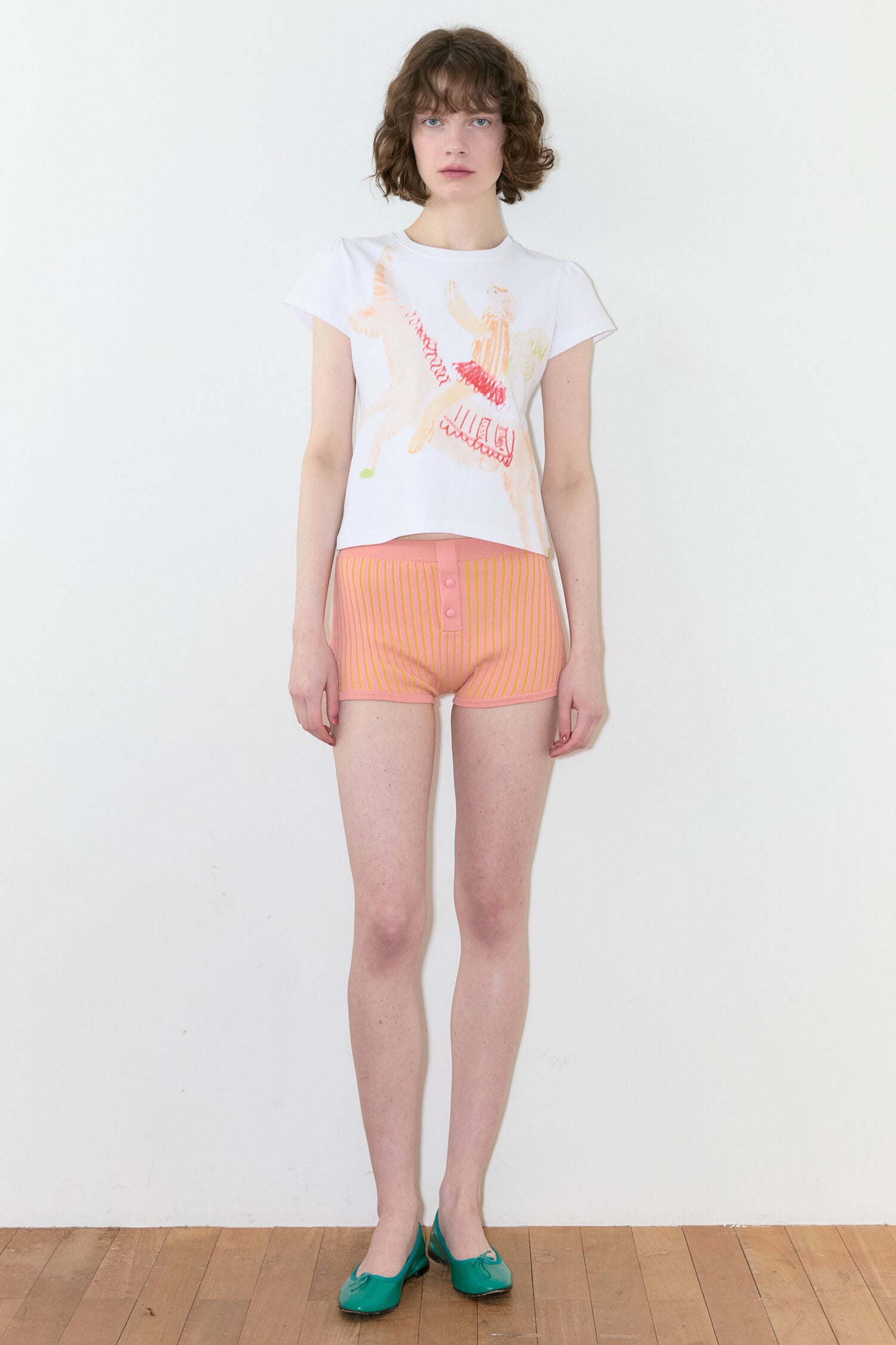 SINOON Big Unicorn Puff T-Shirt (Orange)