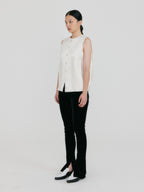 EENK ZIVE Crewneck Waistcoat - Ivory