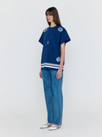 EENK WACKY Oversized Graphic T-Shirt - Navy