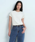 MUSINSA STANDARD WOMAN MUSINSA STANDARD WOMAN T-Shirt Basic Crew Neck [Cream]