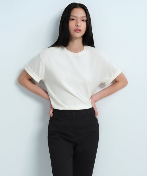 MUSINSA STANDARD WOMAN MUSINSA STANDARD WOMAN Relaxed Fit Crew Neck T-Shirt (Size M)