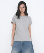 MUSINSA STANDARD WOMAN MUSINSA STANDARD WOMAN Women's Basic Crew Neck T-Shirt [Medium Gray]
