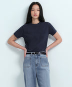 MUSINSA STANDARD WOMAN MUSINSA STANDARD WOMAN Basic Crew Neck T-Shirt Dark Navy