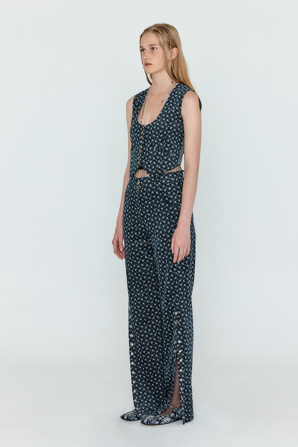 EENK EENK Pants Navy Multi