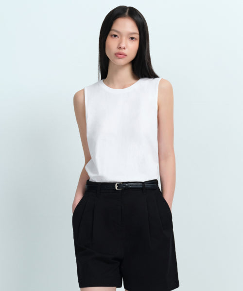 MUSINSA STANDARD WOMAN MUSINSA STANDARD WOMAN Women's Basic Sleeveless Top (White)