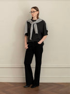 GLOWNY G COZY BOX TEE (CHARCOAL)