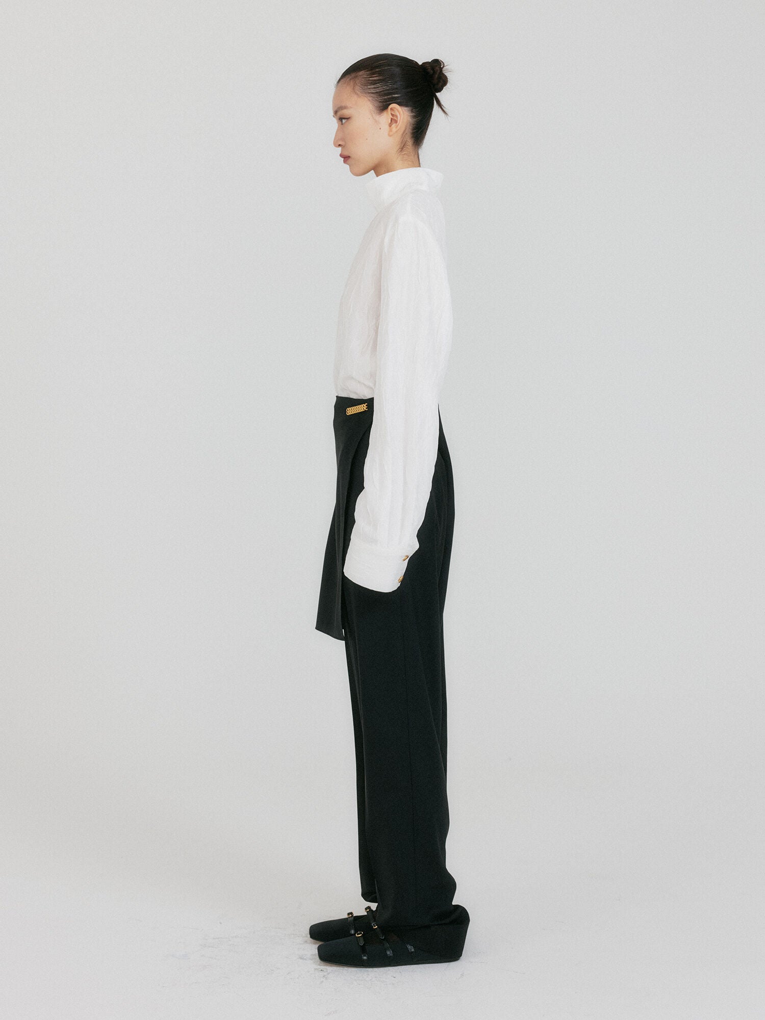 EENK ZEDIA Scarf Layered Pants - Black