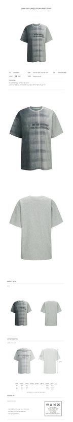 YCH ONW YOUR UNIQUE STORY-PRINT TSHIRT GREY (F24TO9181GY)