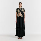 EENK YET Triple Layered Long Skirt - Black