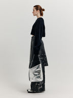 EENK XRI Fisherman Knit Crop Pullover - Black