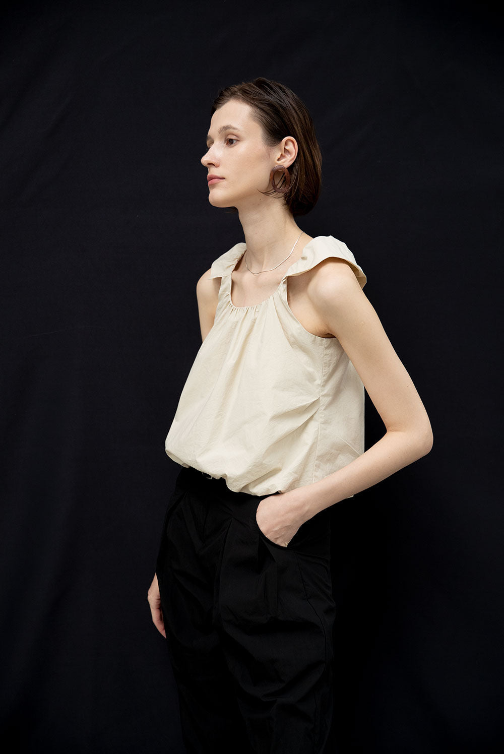 OUI MAIS NON Cloud cotton sleeveless top