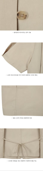 TILLIDIE Button blouse_TISU01BL04_Beige