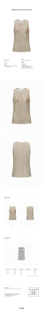 YCH SECRECY LOGO SLEEVELESS TOP BROWN (W24TS11041BR)