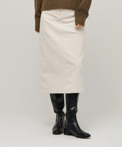 MUSINSA STANDARD WOMAN Corduroy Midi Skirt [Cream]
