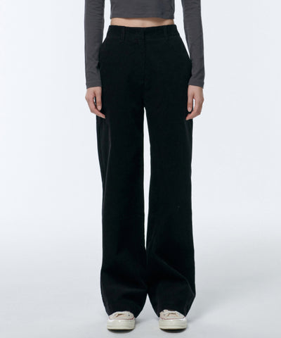 MUSINSA STANDARD WOMAN Women's Wide Corduroy Pants (Black)