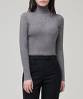 MUSINSA STANDARD WOMAN MUSINSA STANDARD WOMAN Women's Ribbed Slim Turtleneck Knit Medium Gray