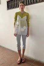 SINOON Flower Sheer Sleeveless (White)