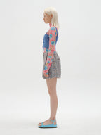EENK EENK STAR Tweed Shorts - Blue Multi
