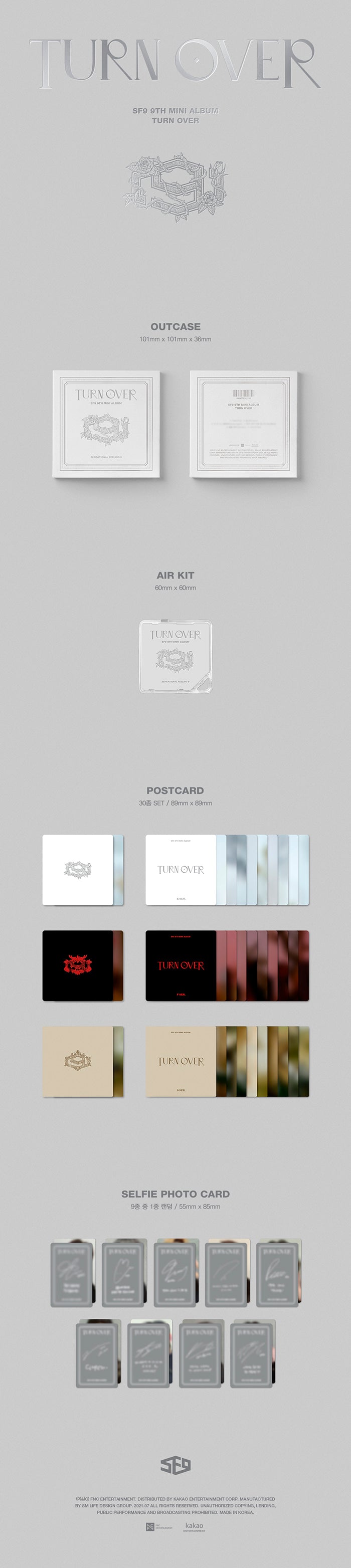 SF9 - 9th Mini Album [TURN OVER] (KIT Ver.) detail 2