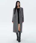 MUSINSA STANDARD WOMAN MUSINSA STANDARD WOMAN Cashmere Blend Chester Long Coat [Medium Gray]