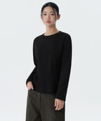 MUSINSA STANDARD WOMAN MUSINSA STANDARD WOMAN T-Shirt Relaxed Fit [Black]