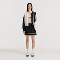 EENK EENK YERO Contrast Mini Skirt - Black/Ivory
