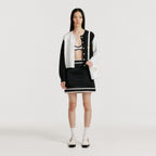 EENK EENK YERO Contrast Mini Skirt - Black/Ivory