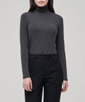 MUSINSA STANDARD WOMAN MUSINSA STANDARD WOMAN T-Shirt Slim Turtleneck [Dark Gray]