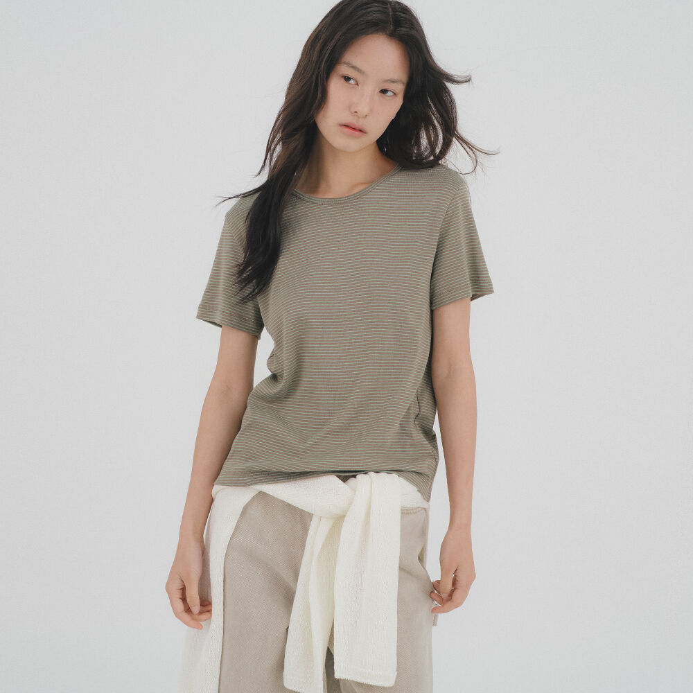 TILLIDIE TFL 02 STRIPE RHYTHM TEE [TISU08TS11]_Green