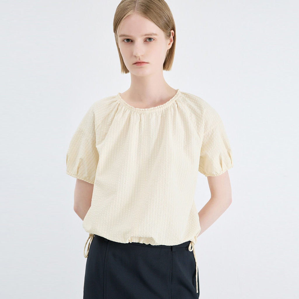 LIST Striped string blouse_TWWBLQ62140
