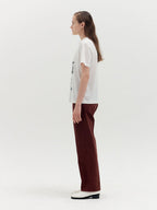 EENK EENK QENEVA Asymmetric Front Denim Pants - Brown