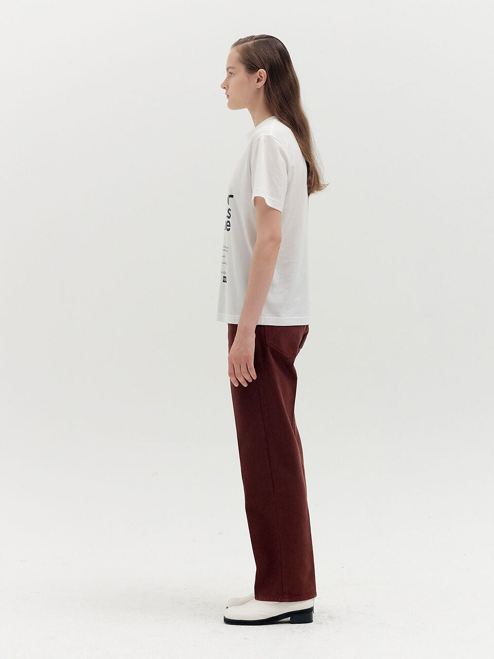 EENK EENK QENEVA Asymmetric Front Denim Pants - Brown