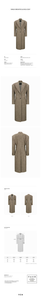 YCH SINGLE-BREASTED ALPACA COAT BEIGE (W24CT1021BE)