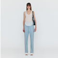 EENK EENK WENEVA Asymmetric Front Denim Pants - Light Blue