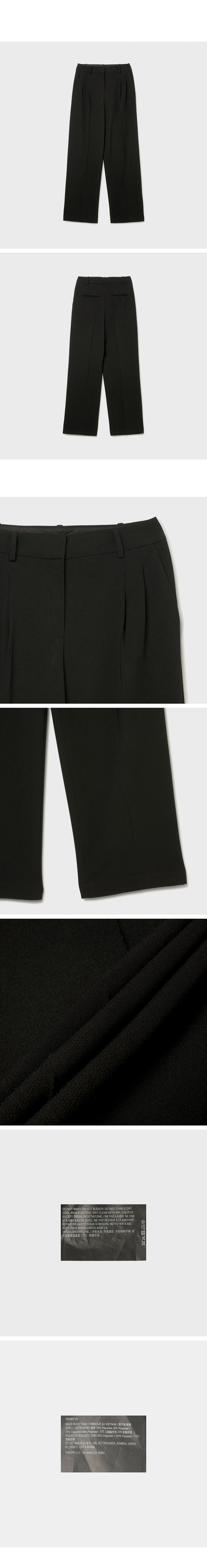 THEORY (W) Theory Straight Leg Pants - Black (L1009211 001)