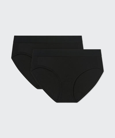 MUSINSA STANDARD WOMAN Women's Cotton Panties 2 Pack [Black]