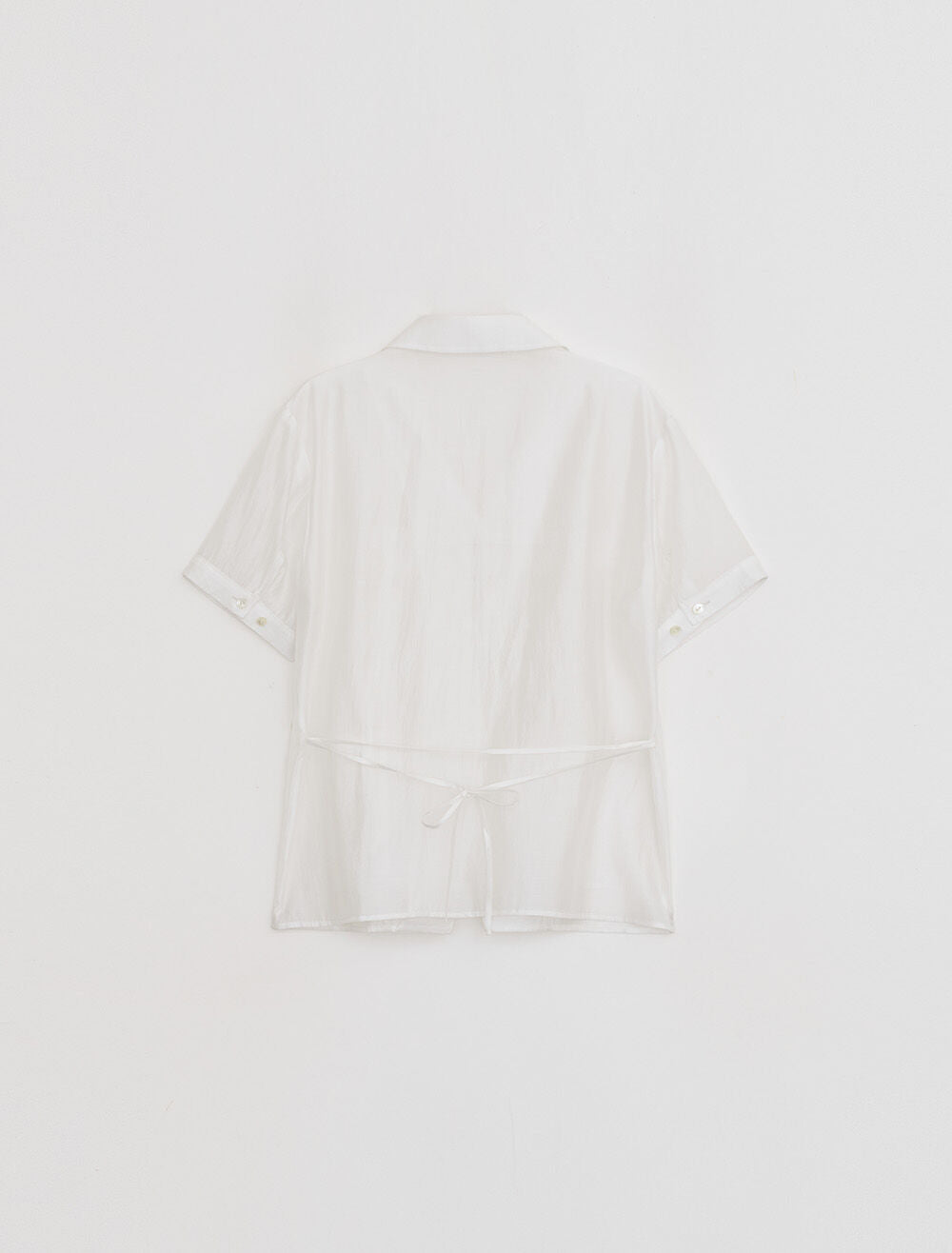 LOW TIDE SILKY HALF SLEEVE SHIRT [WHITE]
