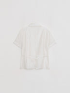 LOW TIDE SILKY HALF SLEEVE SHIRT [WHITE]